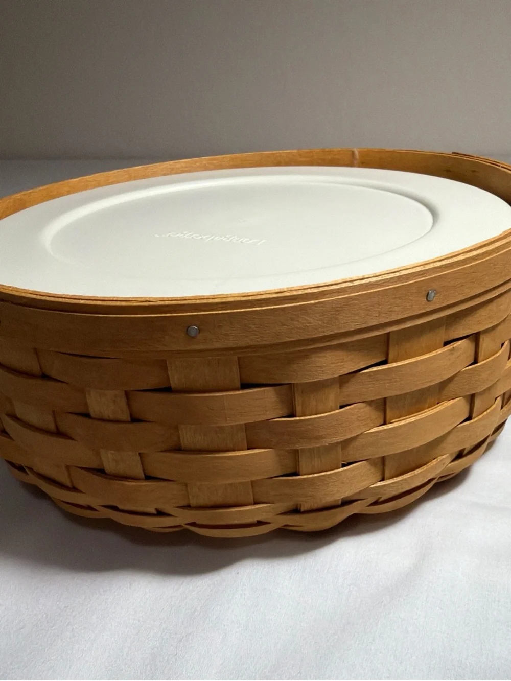 Longaberger 2007 Round Keeping Basket 9